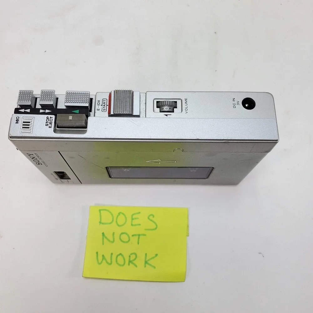 Sony BM-12 Secutive‎ Portable Dictator Cassette Recorder Silver Japan For Parts